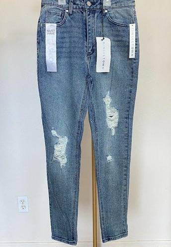 Tinseltown  Distressed  High Rise Mom Jeans