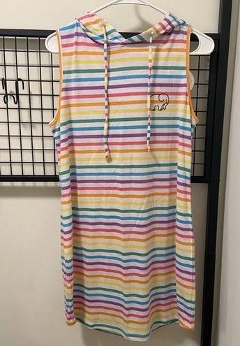 Ivory Ella NWT |  Junior’s Rainbow Stripe Printed Tank Dress — medium