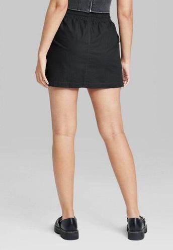 Wild Fable  Parachute Cargo Mini Skirt Black - Women's XL New