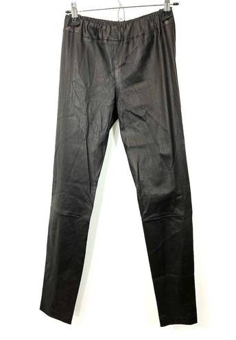 The Row  Moto Pant No Zip in Stretch Leather