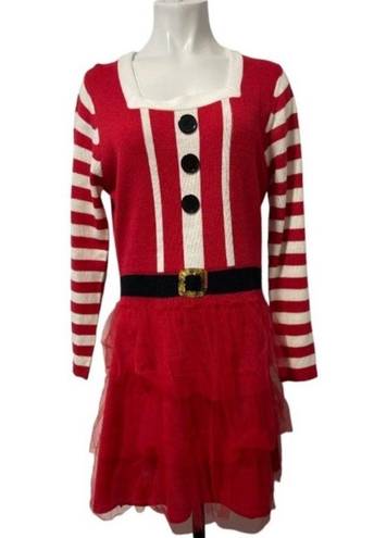 ma*rs 1775 Women’s Santa Baby  Claus Ugly Sweater Knit Dress Size Medium Vintage