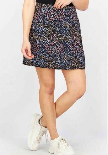 Rafaella  Skort Short Blue Floral A- Line Pull On Size XL
Stretch