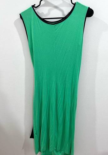 Carole Little  Kelly green and navy ruched tie side dress size small