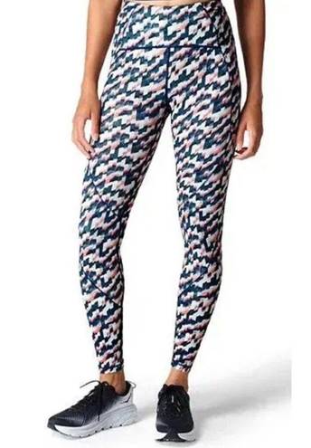 Sweaty Betty NWT  7/8 Rapid Run Leggings in Blue Spliced Mirage Print