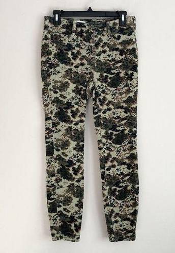 Pilcro  Anthropologie Womens Sz 28 Camo High Rise Button Fly Skinny Corduroy Pant