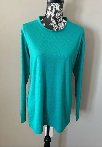 Zyia  Women’s Chill Long Sleeve Athletic Shirt green  active breathable XLARGE