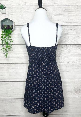 Trixxii Navy Blue Floral Mini Sun Dress Size Medium