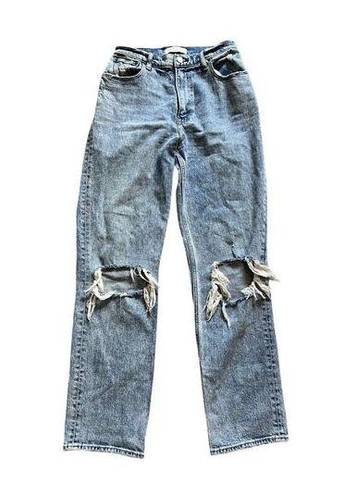 Abercrombie & Fitch  Curve Love Blue 90s Straight High Rise Denim 27/4