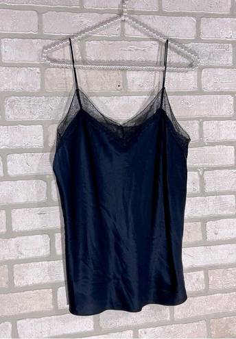 Vince  Lace Edge Silk Camisole in Navy Size M