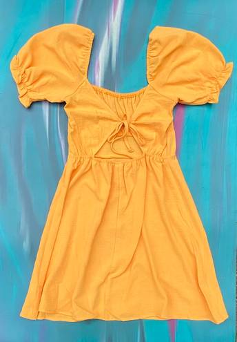 Bebop Orange Dress With Cut Out In The Back 