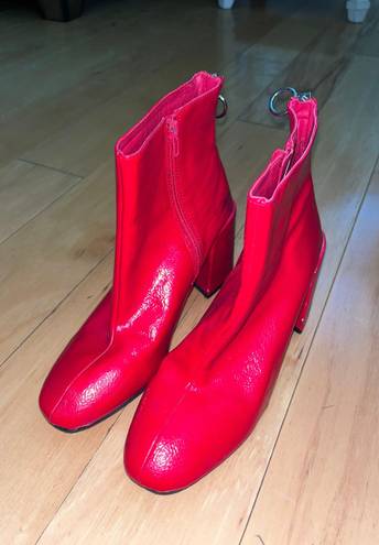 Red Booties Size 7