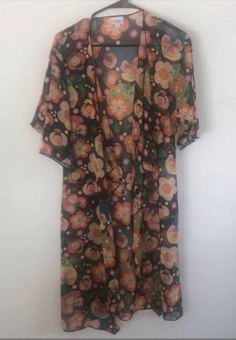 LuLaRoe Floral Kimono Top Size Small