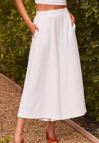 Lulus Lulu’s NWT Sail With Me White High-Waisted Wide-Leg Pants Palazzo Size Medium