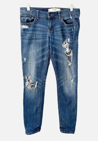 Abercrombie & Fitch Y2k  Distressed Ripped Denim Jeans Size 28 (6)