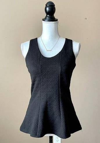 Krass&co RW &  | Black Textured Sleeveless Peplum Top Sz XS