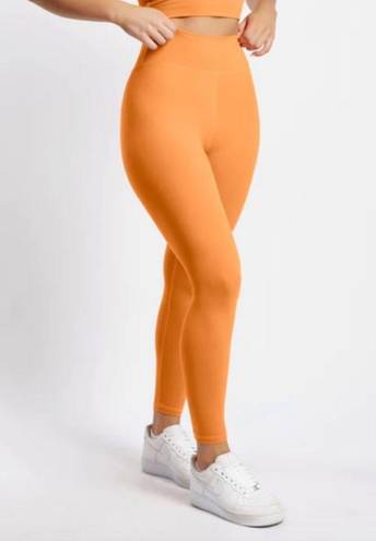 Meshki Orange Leggings