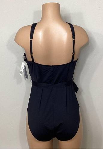 La Blanca New.  black swimsuit with tie. Retails $149. Size 14