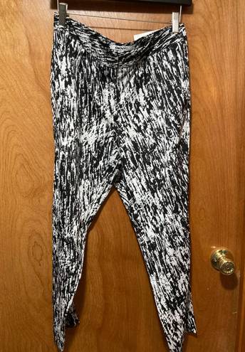 DKNY C Cropped Black & White Pants