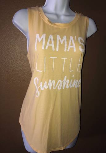 Isabel Maternity Yellow Tank Top “Mamas Little Sunshine” Size Small