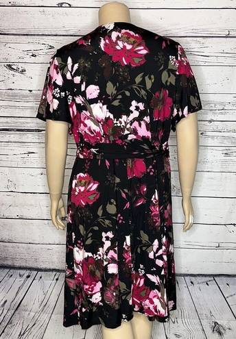 INC  International Concepts Woman NWT 3X Floral Surplice V-Neck Dress w/ Tie Belt