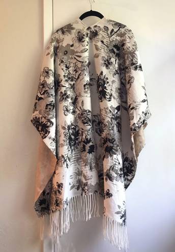 Liz Claiborne Floral Print Poncho Scarf