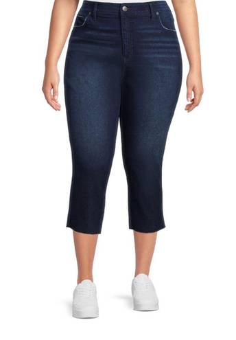 Terra & Sky NWT  Women's Plus Size BOUTIQUE High Rise Skinny Capri Jeans Size: 24W