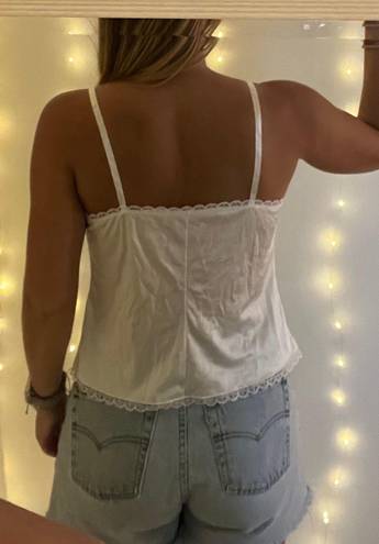 vintage white lace slip top