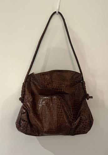 Vintage Leather Shoulder Bag Brown