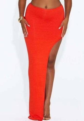 Naked Wardrobe NWOT  High Life Maxi Skirt in Poppy