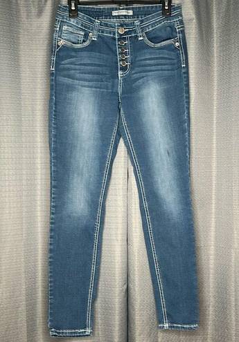 Twenty One  BLACK BY RUE 21 HIGH WAISTED JEGGING FLEX BLUE JEANS SIZE 7/8