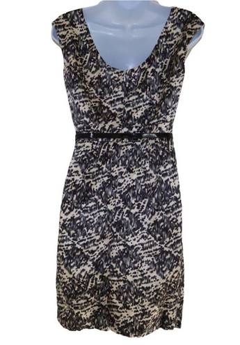 Shoshanna  Silk Boatneck animal print Sheath‎ Dress size 4