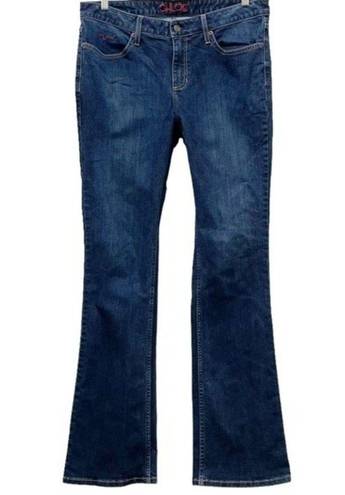 Kimes Ranch  Chloe Blue Dark Wash Mid Rise Flare Cotton Jeans Women’s Size 16