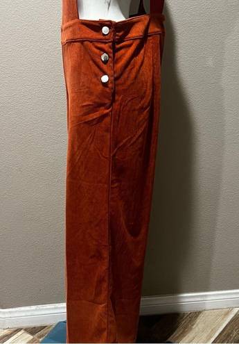 Petal  dew orange corduroy overalls