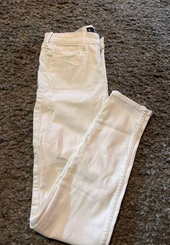 Hollister White Distressed Jeans