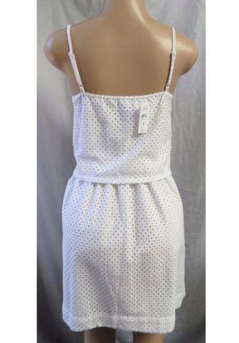 The Loft "" WHITE EYELET OVERLAY TOP CAREER CASUAL DRESS SIZE: 2 NWT $80