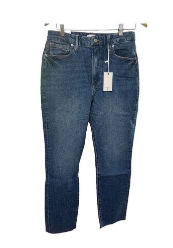 Good American Good Crop Raw Hem Slim Blue940 Size Womens Size 12/31