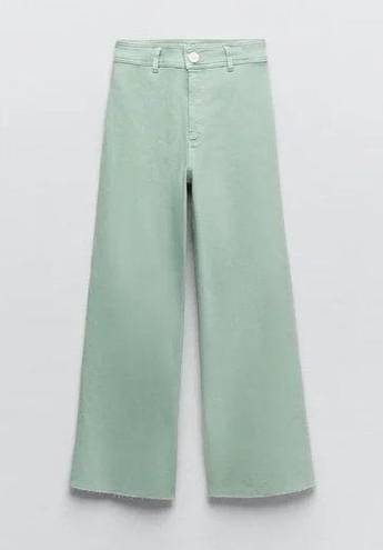 ZARA Light Green  Marine Straight Jeans