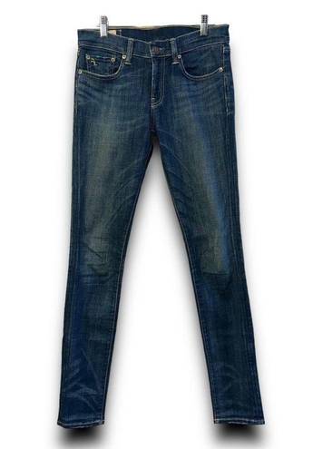 Polo 865  By Ralph Lauren Tompkins Skinny Jeans 28 (30x32.5) Dark Wash Stretch