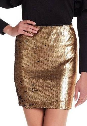 Romeo + Juliet Couture NWT  Gold Sequin Skirt S