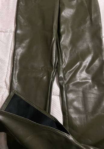 Pretty Little Thing New with Tags  Olive Leather Pants