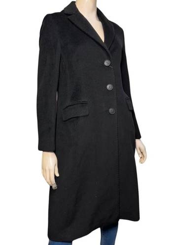 Cinzia Rocca Women’s Size 8 Black Wool Notched Collar Classic Coat