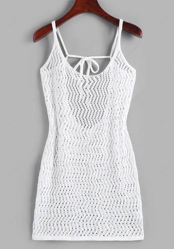 Zaful Crochet Mini Beach Dress