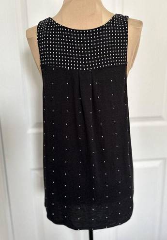 DKNY  Black & White Geo Dots Jersey Tank Top Size S