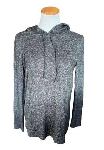 FOR THE REPUBLIC Womens  Denim Soft Spun Jersey Knit Marled Charcoal Hoodie  Sz M