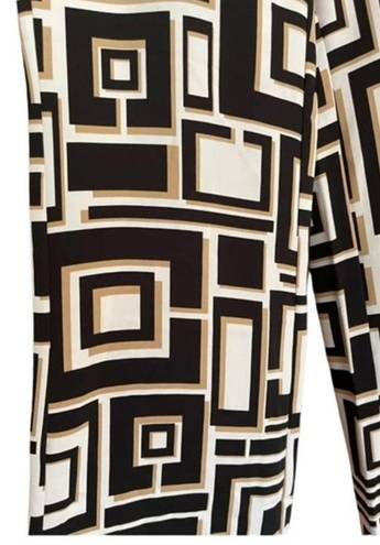 Chico's  Boho Deco Square Geometric Design Wide Leg Pants Size 6