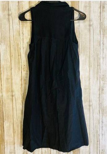 Rag and Bone  Silk Blend Sleeveless All Black Dress Button Down size XS