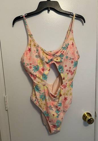 Celebrity Pink  Ruched V-Neck One Piece Swimsuit Size XL