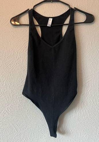 American Apparel Black V neck Bodysuit tank top