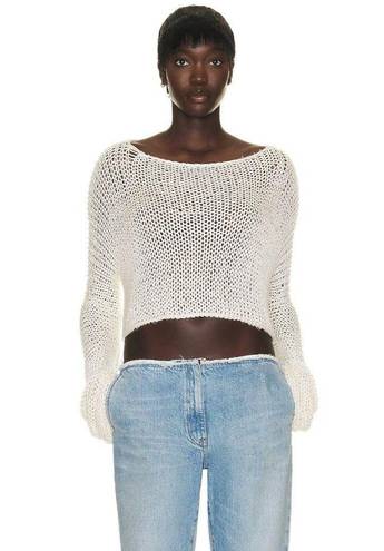 The Row  Stelle Top in Ecru Large Womens Knitted Sweater