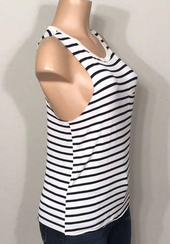 Project Social T  navy striped top.